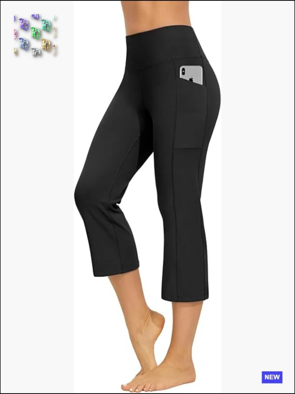 High Waist Bootcut Yoga Pants with Pockets Tummy Control Flare Lounge Workout